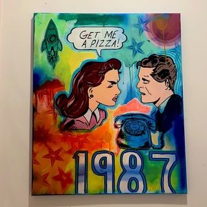 20x18inch, Original acrylic and spray paint on canvas